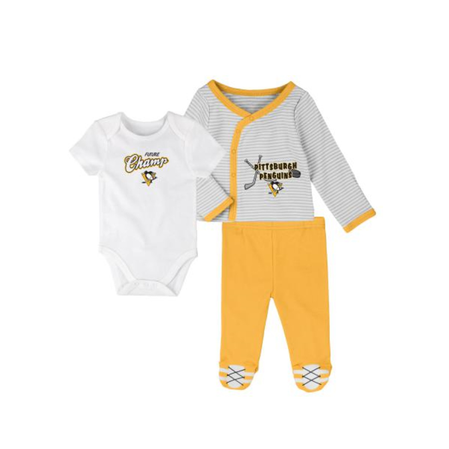 NHL 3 PIECE SET PITTSBURGH PENGUINES BABY DETSKÝ SET